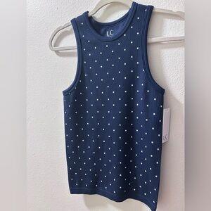 Lauren Conrad Women’s Couture Polka Dot Ribbed Tank Top size S/M